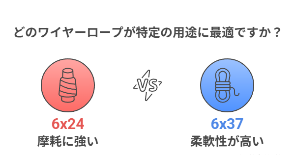 どのワイヤーロープが特定の用途に最適ですか？