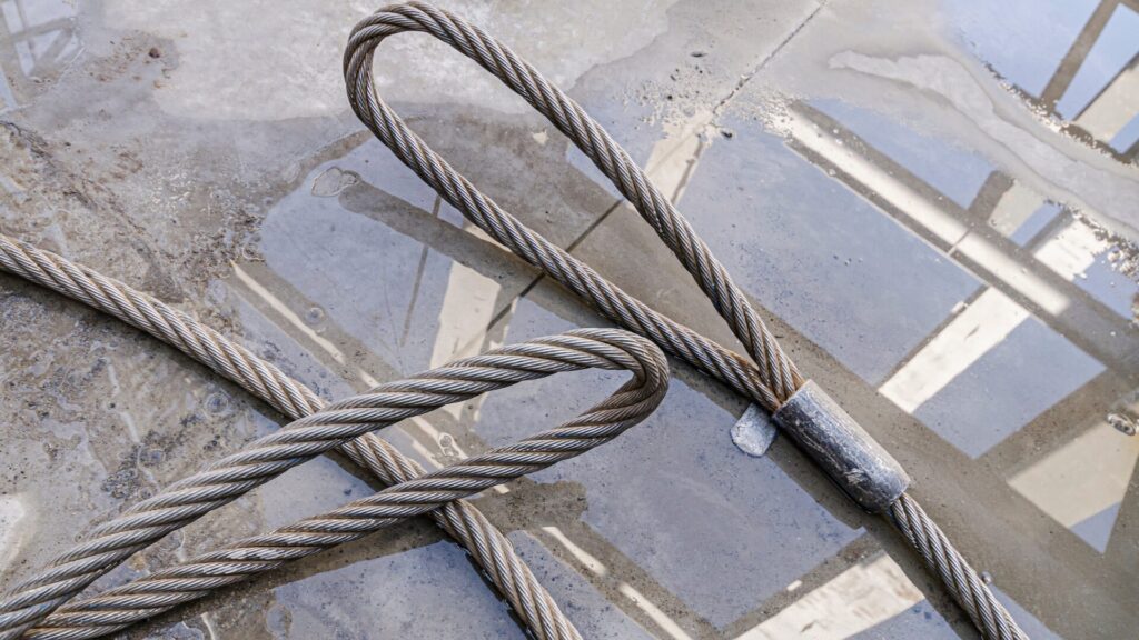 段落とし（編み込み）とロック止めの違い｜玉掛けワイヤーの端末加工と安全基準のアイキャッチ画像です。